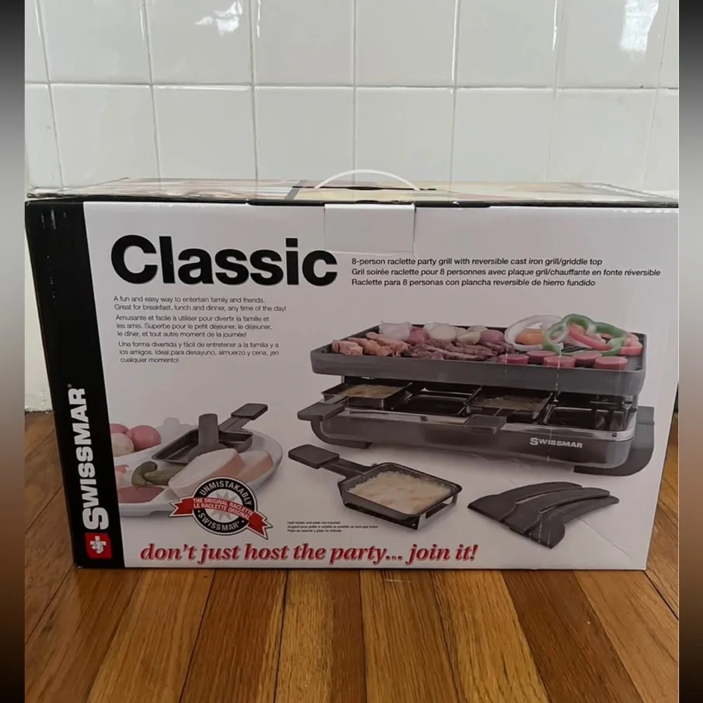 Swissmar Classic Raclette Grill & Recipe Book